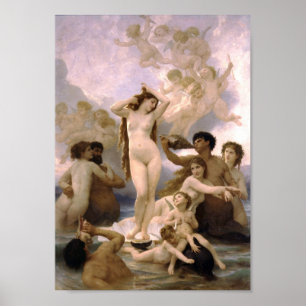 Affiche William-Adolphe Bouguereau-The Birth of Venus