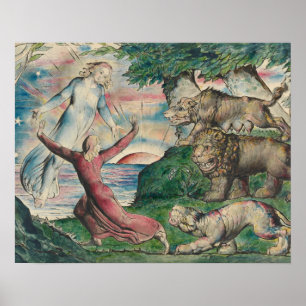 Affiche William Blake - Dante courant des trois bêtes