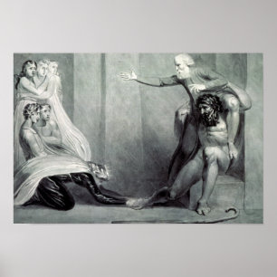 Affiche William Blake   Tiriel, soutenu de nouveau au