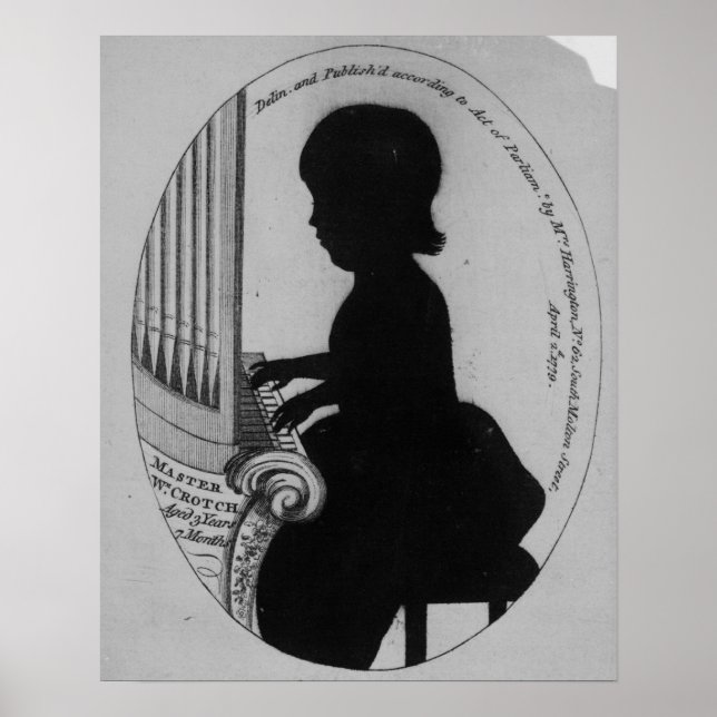 Affiche William Crotch jouer l'orgue (Devant)