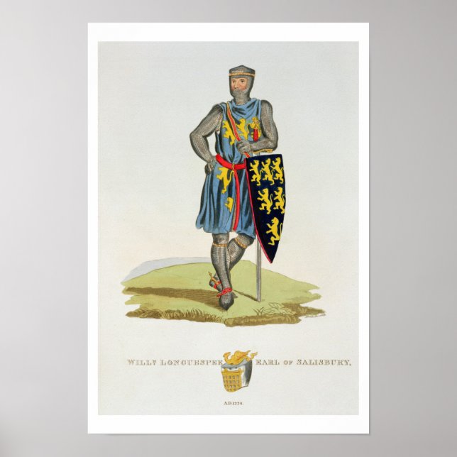 Affiche William de Longuespee, 3rd Earl of Salisbury (d.12 (Devant)