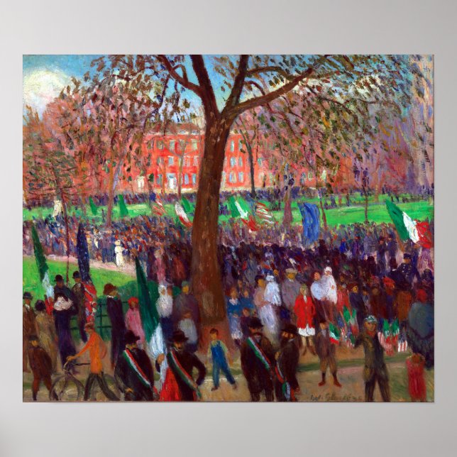 Affiche William J. Glackens Parade, Carré de Washington (Devant)