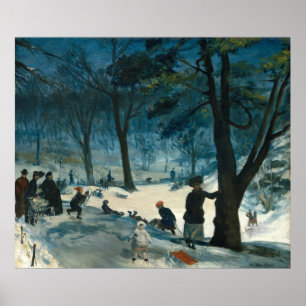 Affiche William James Glackens Central Park Hiver