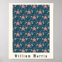 William Morris Art nouveau design floral bleu