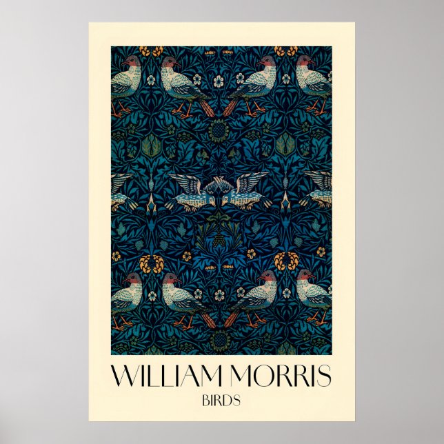 Affiche William Morris Birds Pattern  Matte Art Print (Devant)