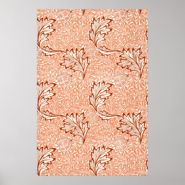 Affiche William Morris Botanical Apple Design (Devant)