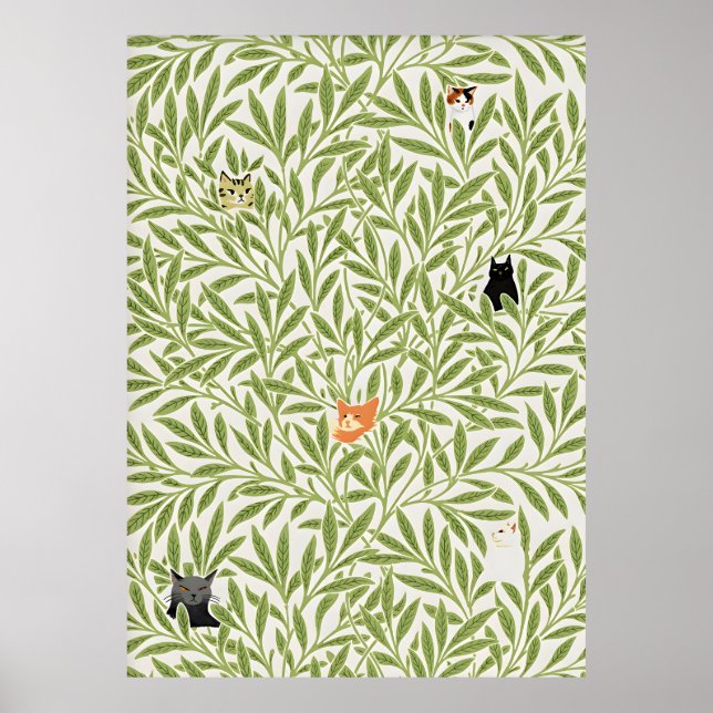 Affiche William Morris Cat (Devant)