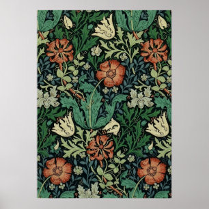 Affiche William Morris Compton Floral Art