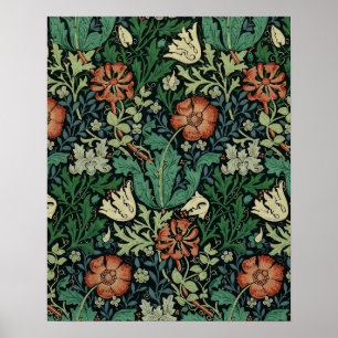 Affiche William Morris Compton Floral Art