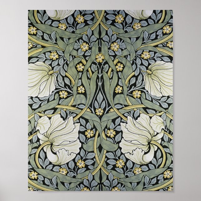 Affiche William Morris - Design Motif Pimpernel (Devant)
