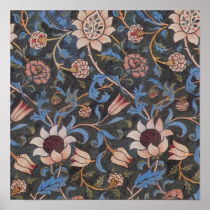 Affiche William Morris Evenlode Textile Floral Art