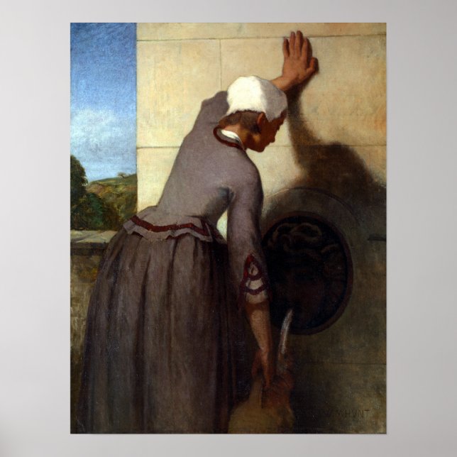 Affiche William Morris Hunt Girl à la Fontaine (Devant)