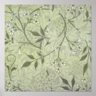 Affiche William Morris Jasmine Botanique Antique Vintage