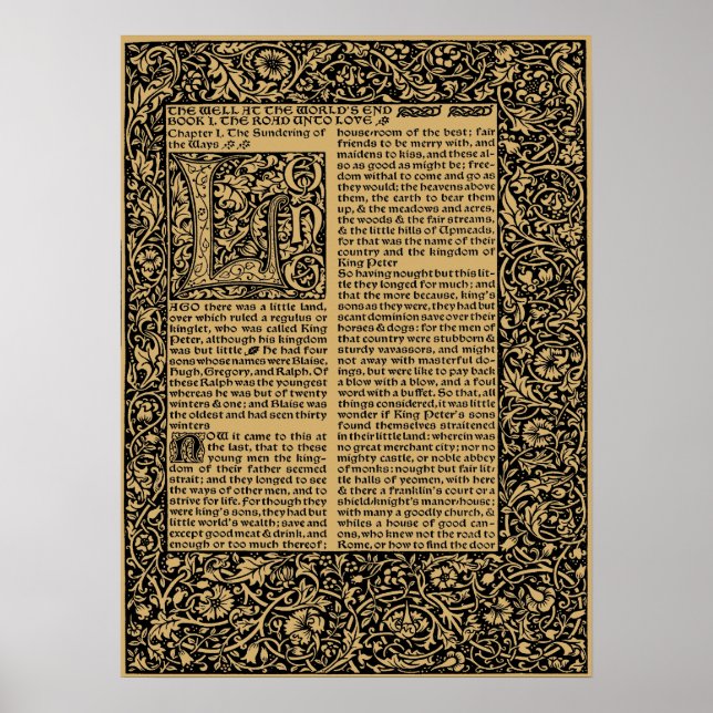 Affiche William Morris Kelmscott Press page 1896 (Devant)