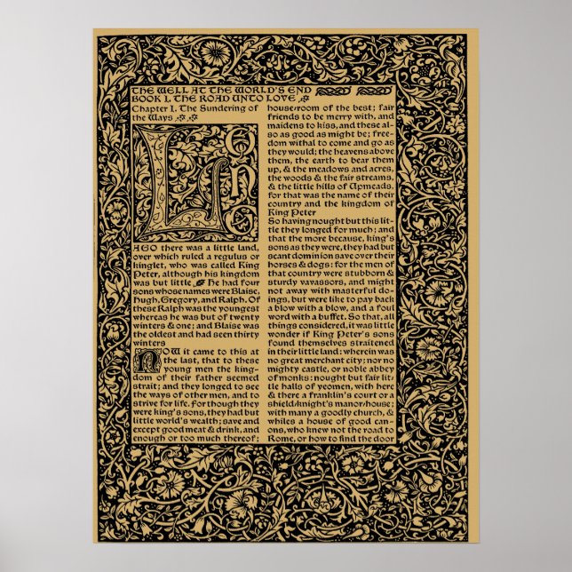 Affiche William Morris Kelmscott Press page 1896 (Devant)