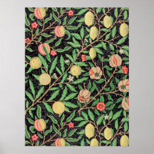 Affiche William Morris Lemon Motif Design victorien