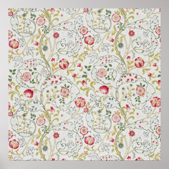 Affiche William Morris - Mary Isabel Embroidery Design (Devant)