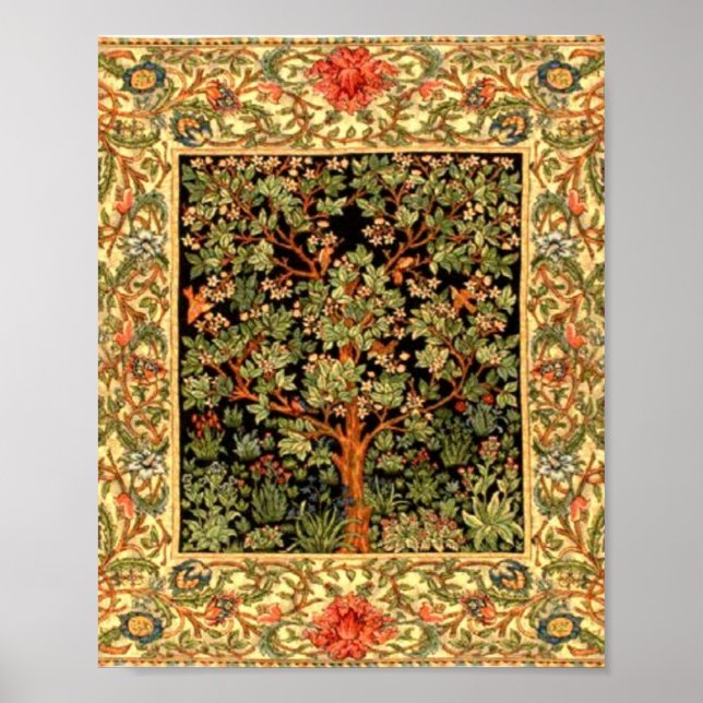 Affiche William Morris - Motif De L'Arbre De Vie (Devant)