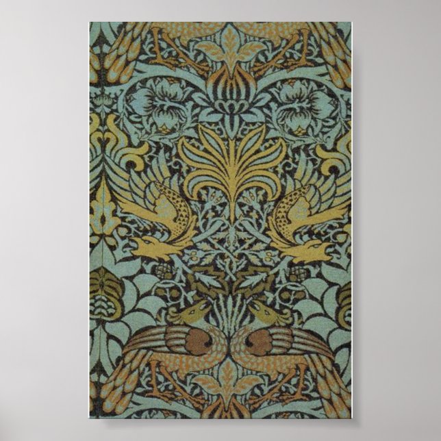 Affiche William Morris, Peacock et Dragon Print (Devant)
