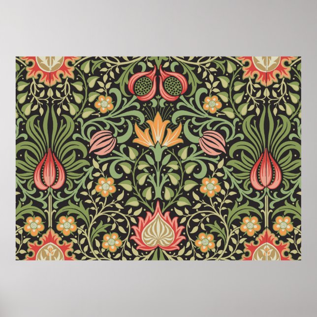 Affiche William Morris Persian Floral Antique (Devant)