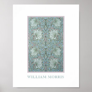 Affiche William Morris - Pimpernel : Floral bleu et vert