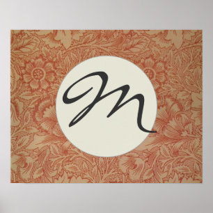 Affiche William Morris Pink Poppy Flower Floral