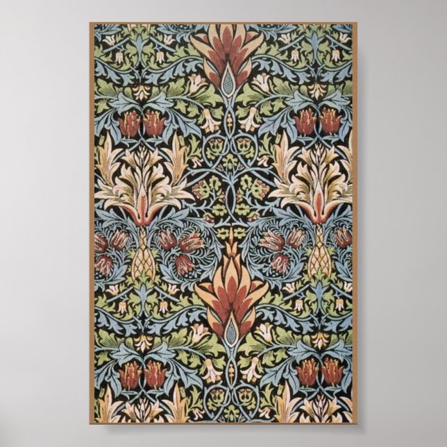 Affiche William Morris Snakeshead Textile imprimé (Devant)