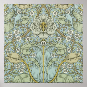 Affiche William Morris Spring Motif classique épais