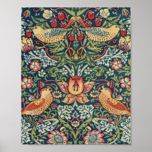 Affiche William Morris Strawberry Thief Restored Version