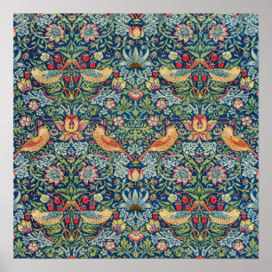 Affiche William Morris - Thief aux fraises