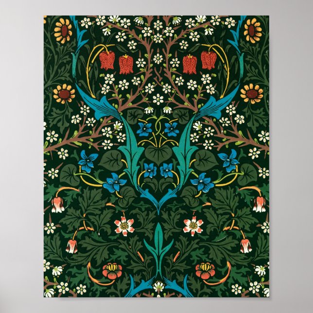 Affiche William Morris Tulip famous pattern (Devant)