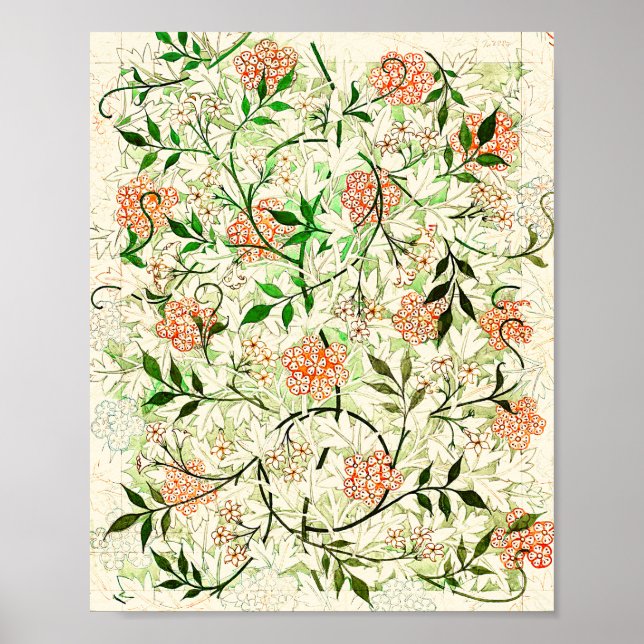Affiche William Morris's famous Jasmine pattern (Devant)