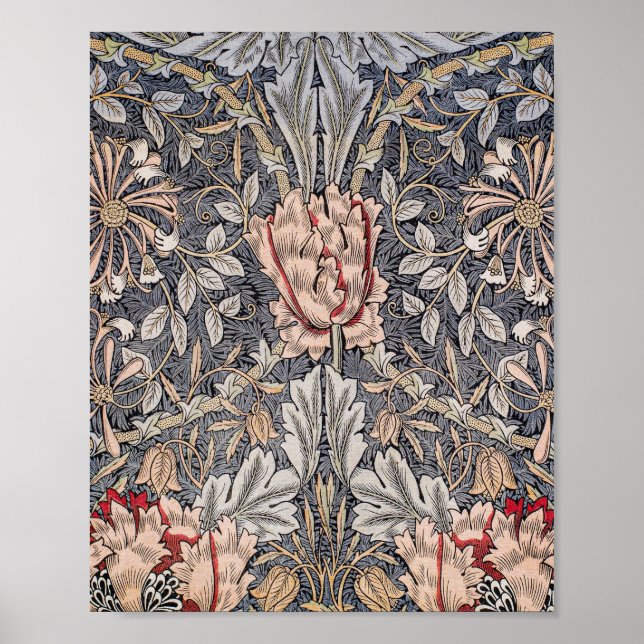 Affiche William Morris's Printed Linen Honeysuckle célèbre (Devant)