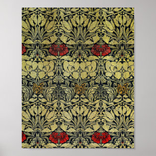 Affiche William morris's Tulip and Rose famous pattern