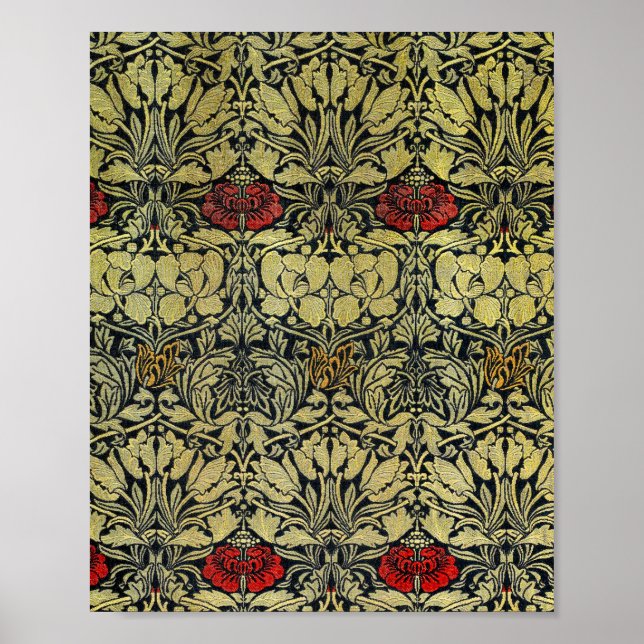 Affiche William morris's Tulip and Rose famous pattern (Devant)