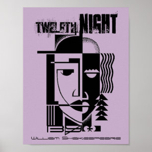 Affiche William Shakespeare 12e nuit Douzième