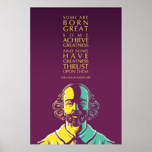 Affiche William Shakespeare Citation : Certains sont nés s