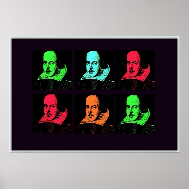 Affiche William Shakespeare Collage (Devant)