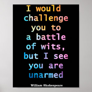 Affiche William Shakespeare Pastel Je vois que vous êtes s