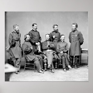 Affiche William Sherman et ses généraux