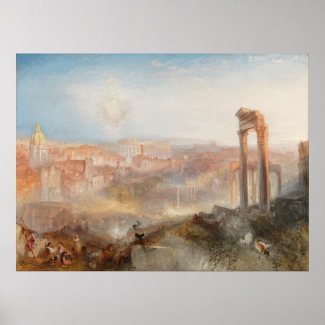 Affiche William Turner British - Moderne Rome-Campo Vaccin (Devant)