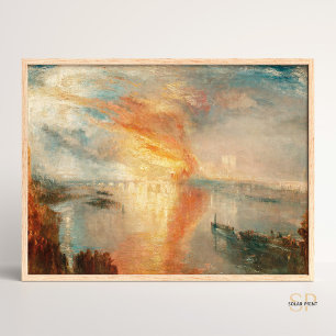Affiche William Turner Brûlage De La Chambre Parlement