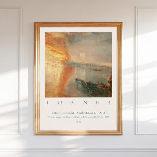 Affiche William Turner Brûlent Maisons Lords Commons 1834