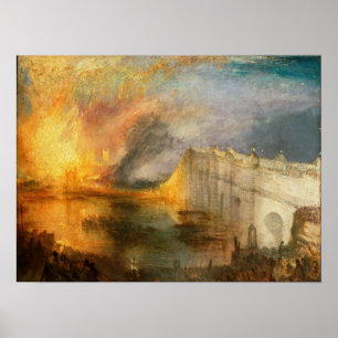 Affiche William Turner - L'incendie du Parlement