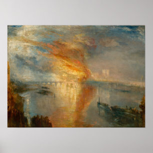 Affiche William Turner - L'incendie du Parlement