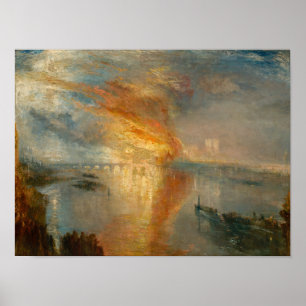 Affiche William Turner - L'incendie du Parlement