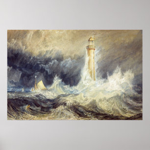 Affiche William Turner - Phare de Bell Rock