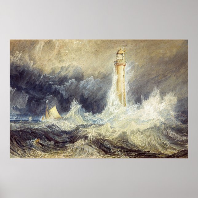 Affiche William Turner - Phare de Bell Rock (Devant)