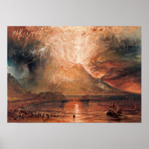 Affiche William Turner - Vésuve en éruption
