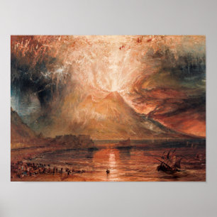 Affiche William Turner - Vésuve en éruption